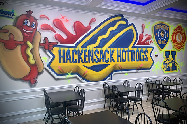 Hackensack Hotdogs hires Zar Designs to paint murals